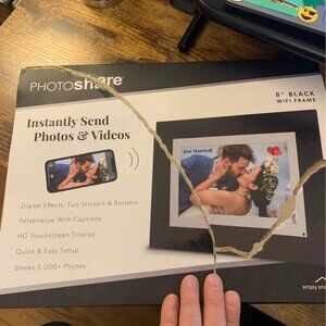 Photoshare wifi frame, 8 “ black NEW